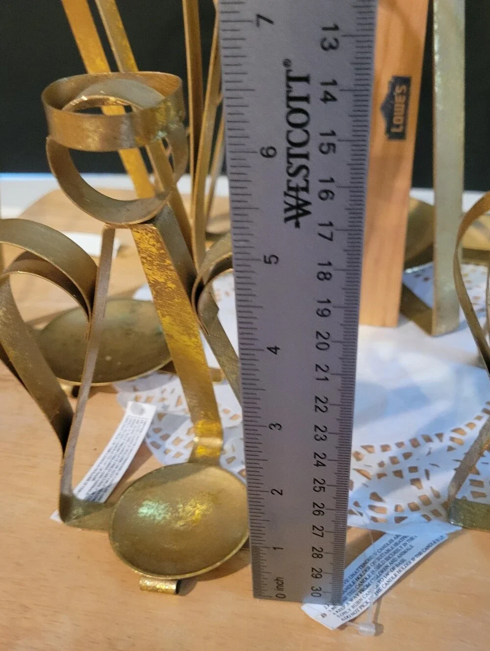 Set of 5 JCP Vintage Metal Angel Candle Tealight  Candle Holders 3 Sizes